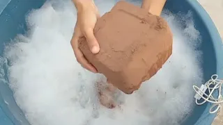 ASMR Edits: super soft creamy crispy red sand 🌪️ foamy water 💦 crumbling #satisfying #relaxing