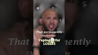 Tate on Vaping😤 | VAPING IS FOR LOSERS❗