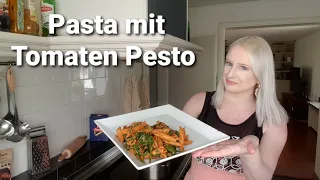 Vegan | Pasta mit Tomaten Pesto | Tomaten Spinat Sauce