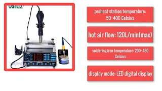 YIHUA 853AAA Hot Air Rework Station 3 In 1 Imported Soldering Iron