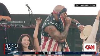 Rapper Flo Rida sang his famous song, "Low," at a July 4 concert in Fort Lauderdale, Florida.