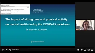 Mental health & the COVID-19 pandemic & the impact of sitting time & physical activity - webinar