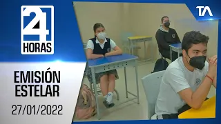 Noticias Ecuador: Noticiero 24 Horas 27/01/2022 (Emisión Estelar)