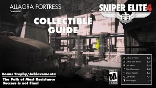 Sniper Elite 4: Level 8 / Allagra Fortress (Collectibles Guide) - HTG