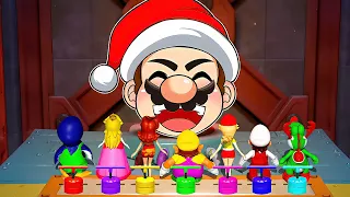 Mario Party Superstars All Minigames - Fire Mario Vs Reindeer Yoshi Vs Peach Vs Luigi (Hardest CPU)