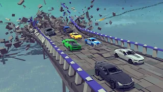 Satisfying Destruction Madness! #5 Feat. Cars on a Destructible Bridge | Besiege
