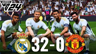 FC 24 Top Goals - Real Madrid 32-0 Man United - Ft, Messi , Ronaldo , Mbappe , Haaland and Neymar