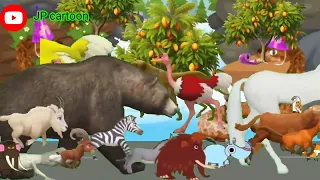 Cartoon animal stampede green screen video no copyright #stampede#‎@JPCartoon514 