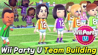 Wii Party U Team Building gameplay | Takashi vs Maria vs Kazuhiro vs Joseph | AlexGamingTV | Wii U