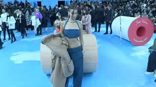 Bella Hadid front row at the Louis Vuitton Menswear Fashion Show in Paris