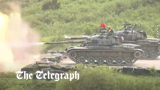 Taiwan carry out military drills in response to Chinese threats
