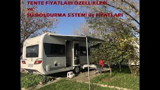 KARAVANDA TENTE ÖZELLİKLERİ FİYATLARI VE SU DOLDURMA SİSTEMİ