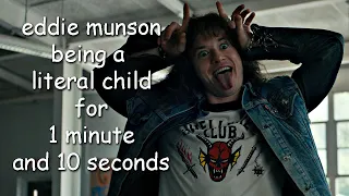 eddie munson being a literal child for 1 minute and 10 seconds (stranger things season 4)