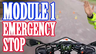 DVSA Module 1 Motorcycle Test -  Exercise 7 - emergency stop