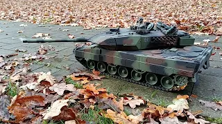 Bewegungsfahrt mit dem 1/16 RC Panzer Leopard 2A6 IR V.7 Taigen Metall edition