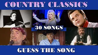 30 Awesome country CLASSICS | MUSIC QUIZ | GUESS THE SONG