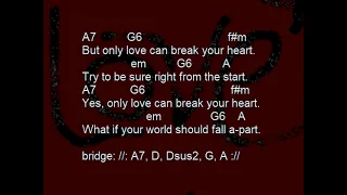 Only Love Can Break Your Heart, Neil Young, cover, chords acoustic guitar, lyrics