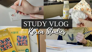 STUDY VLOG 💀🌻  Final Exam Week,  Korean and lots of note taking [Student Diaries]