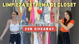 LIMPIEZA EXTREMA de nuestro CLOSET😱 | GIVEAWAY ¡Esta ropa PUEDE SER TUYA! 👗