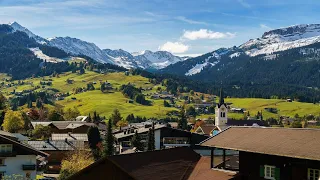 4K Italy Molveno Like City Andalo Lago di Molveno Campanile Basso Cima Tosa Street Walk Alps View 8