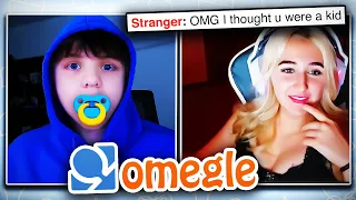 FAKE BABY trolls STRANGERS on OMEGLE (BABY FACE PRANK)