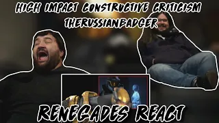 HIGH IMPACT CONSTRUCTIVE CRITICISM | World of Tanks @TheRussianBadger | RENEGADES REACT TO