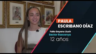 Candidatas a Fallera Mayor Infantil de Valencia 2024: Paula Escribano Díaz