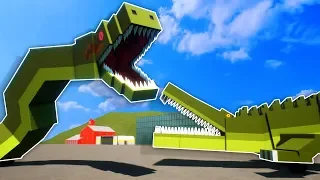 We Battle the Giant Lego Anaconda & Alligator in the City! - Brick Rigs Multiplayer Survival