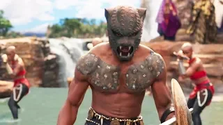 Black Panther - Prince T'Challa & M'Baku Fight Scene at King's ceremony