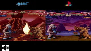 Primal Rage Arcade VS PS1 Console VS Console