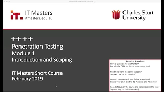 Free Short Course: Pen Testing - Webinar 1