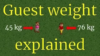 RCT2 - Guest weight explained