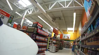 CRAZY WOMAN HARASSING SERVICE DOG & MAN IN WHEELCHAIR AT WALMART!