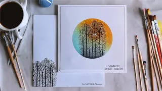 Forest at Sunset by Jo Rice - A Lavinia Stamps Tutorial