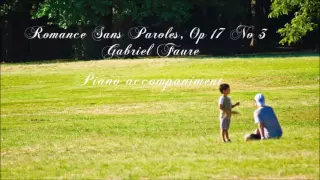 Romance Sans Paroles, Op 17 No 3/Gabriel Faure　piano accompaniment