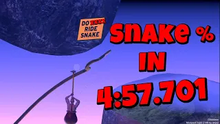 Getting Over It Snake % In 4:57.701