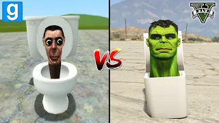 HULK Skibidi Toilet GTA V VS Garry's Mod Skibidi Toilet - WHO IS BEST?