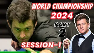 Ronnie O'Sullivan vs Ryan Day | World Championship Snooker 2024 | Session 1 - Part 2