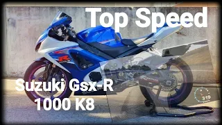 Suzuki GsxR 1000 K8 Top Speed 319km/h Gps goPro