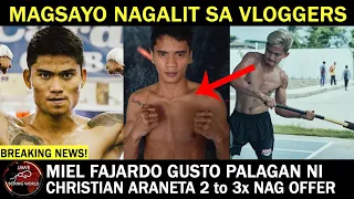 Mark Magsayo Nagalit Sa Mga Vloggers, Christian Araneta Palag Kay Miel Fajardo  2 to 3x inoferan