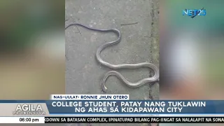 College student, patay nang tuklawin ng ahas sa Kidapawan City