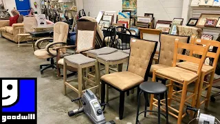 GOODWILL FURNITURE SOFAS ARMCHAIRS CHAIRS TABLES KITCHENWARE SHOP WITH ME SHOPPING STORE WALKTHROUGH