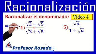 RACIONALIZAR el denominador | Video 4 | RACIONALIZACIÓN