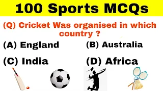 Sports Mcqs for competitive exams| Top 100 MCQs of Sports | Sports Questions and Answers |