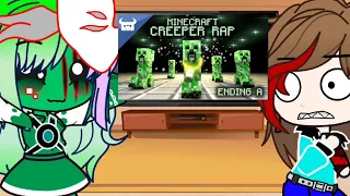 minecraft React to Creeper Rap Song Part 1