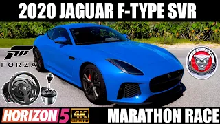 Forza Horizon 5 - 2020 Jaguar F-Type SVR Stock | Marathon Race | Thrustmaster T300 RS | TH8A Shifter