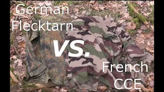Camouflage effektiveness test: German Flecktarn vs. French CCE