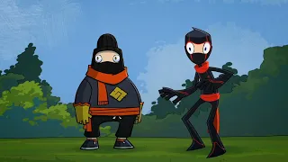 Ninja!Howard monster drill&ninja identity/supremacy scenes