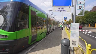 Poland, Szczecin, tram 8 ride from Wyszyńskiego to Szkoła Salezjańska