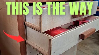 How to make easy workshop drawers //no runners no fuss.